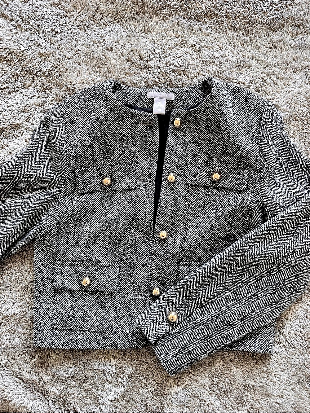 HM Blazer in Gray & Black Size Small